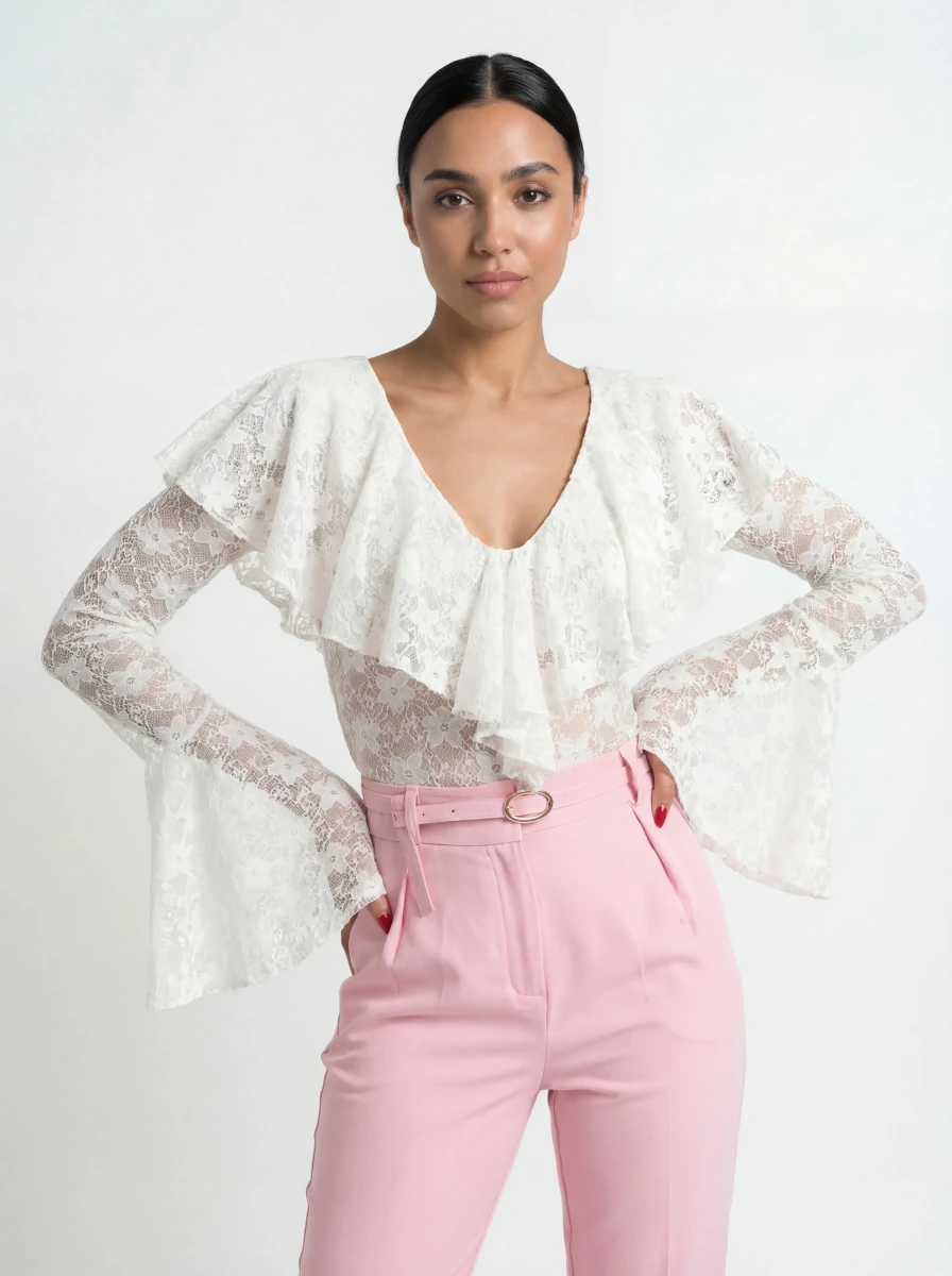 بنطال وردي ناعم