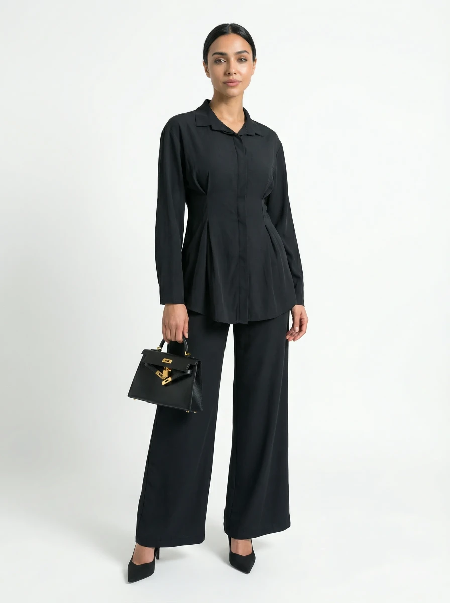 طقم بلازو اسود