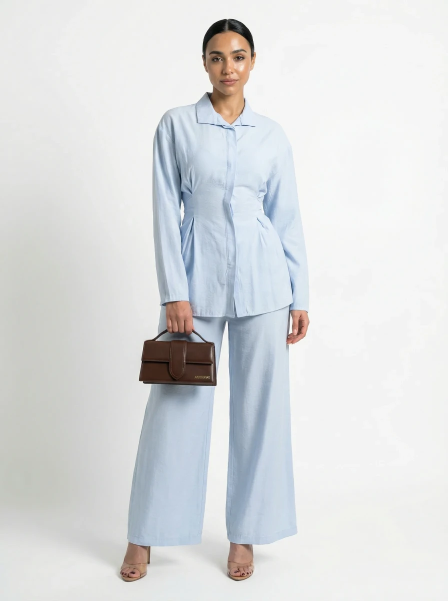 طقم بلازو ازرق