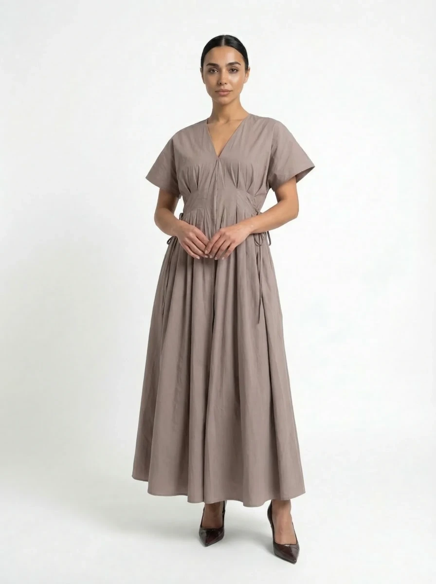 فستان موكا طويل