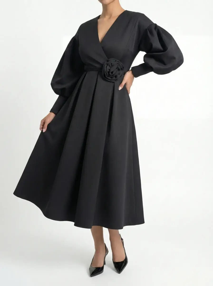 فستان إيليجانت ميدي أسود