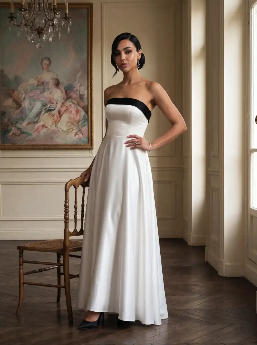 فستان أماليا أبيض