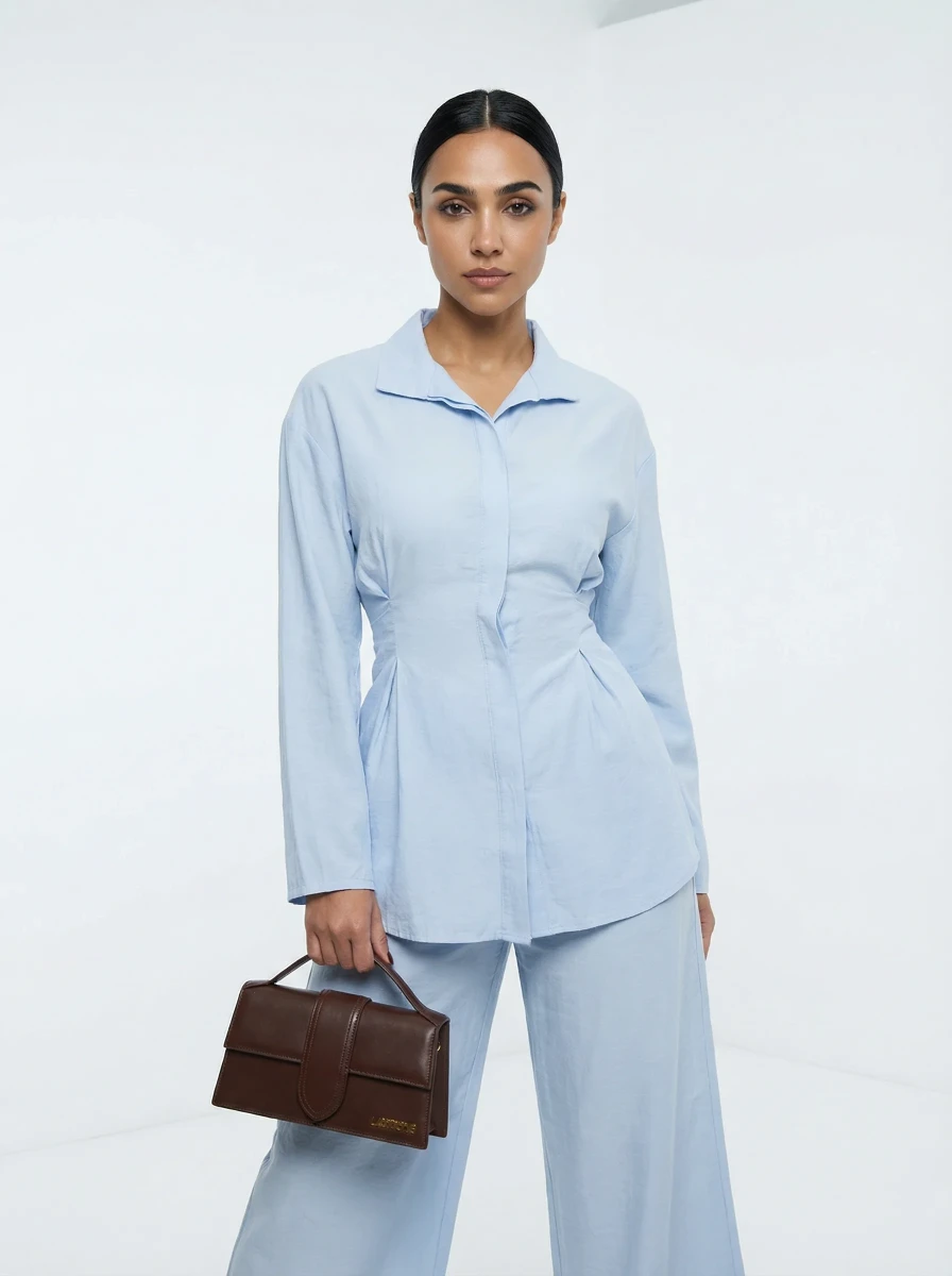 طقم بلازو ازرق