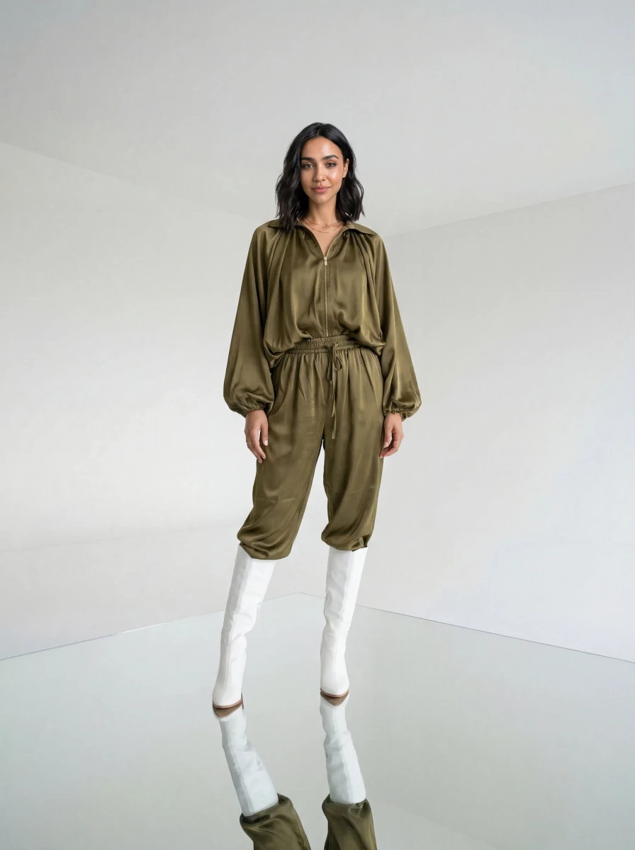 طقم زيتي أنيق