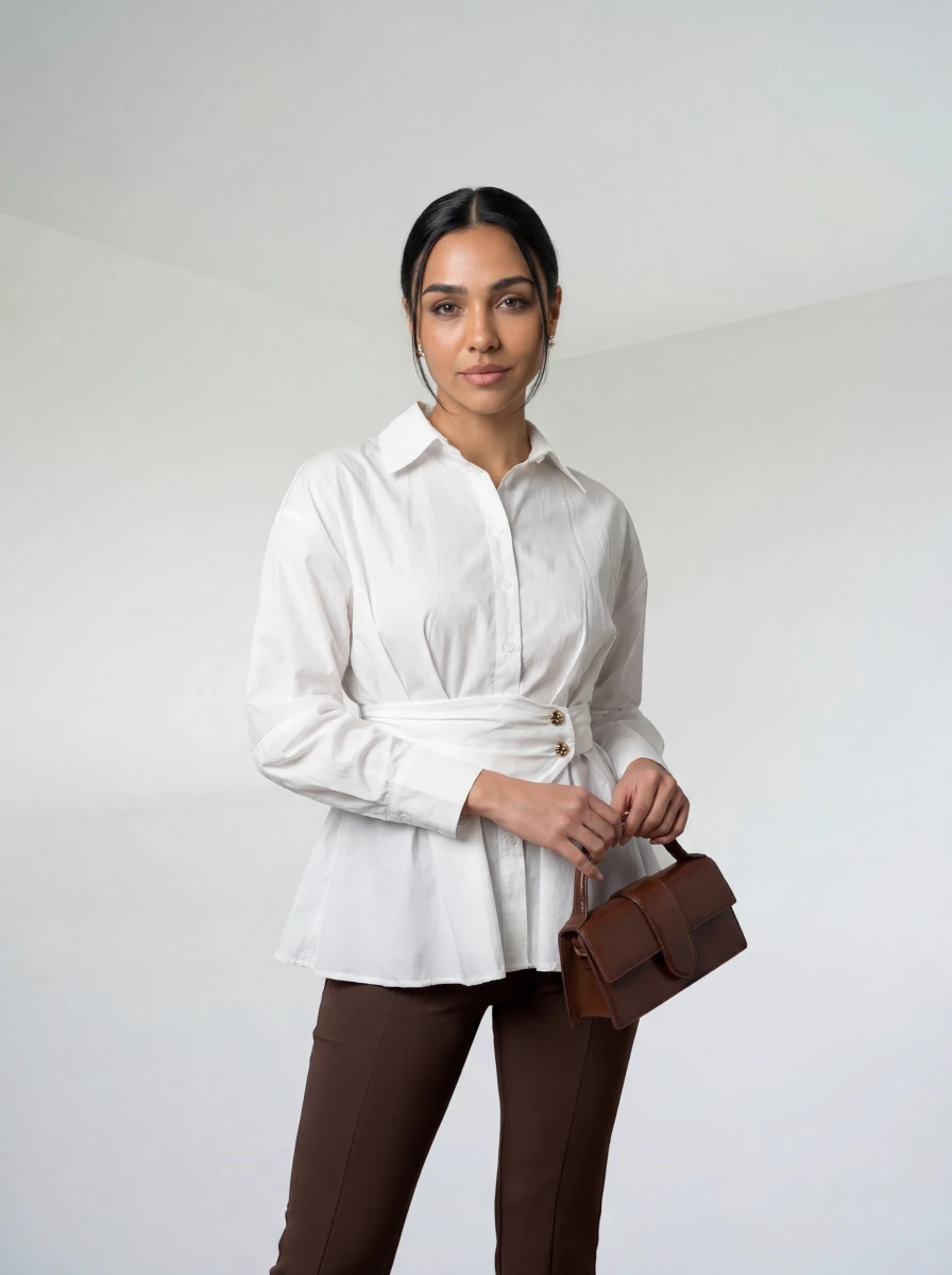 بنطال شق براون