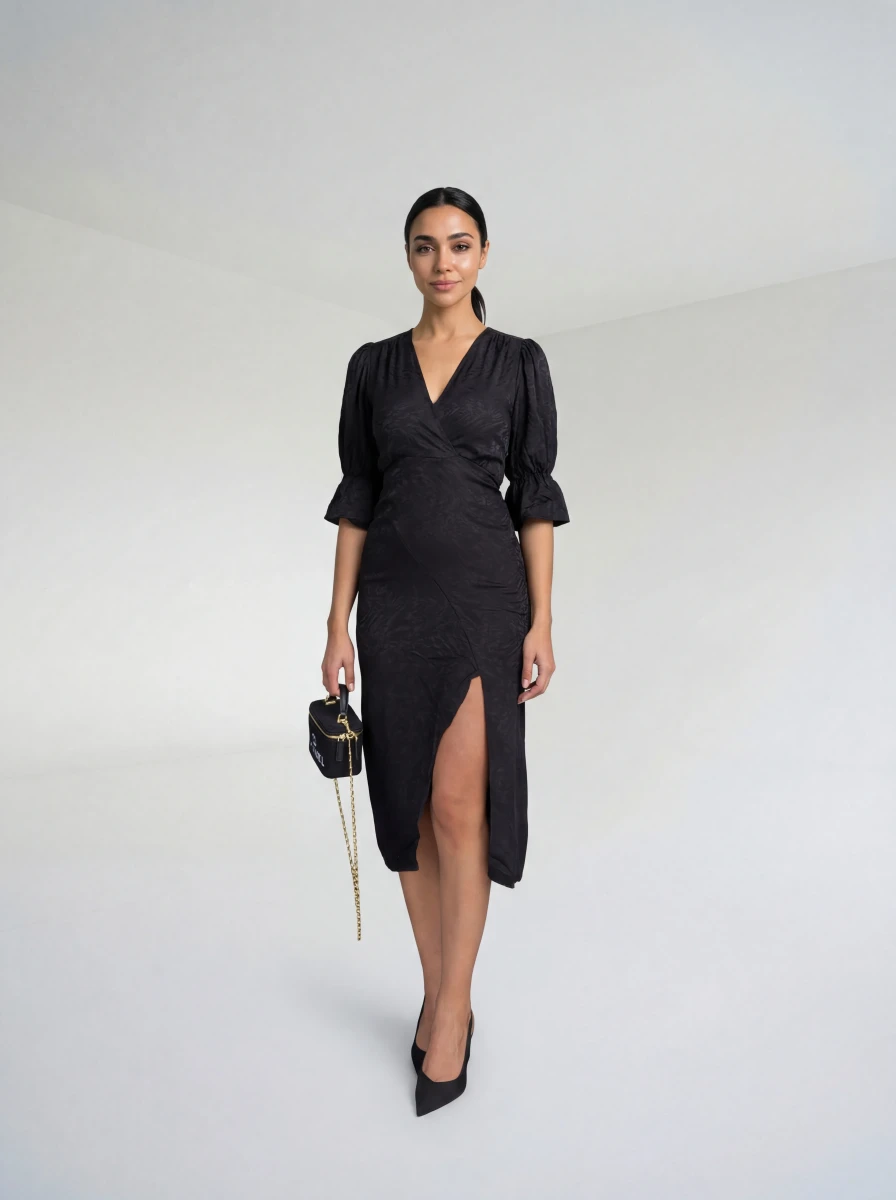 فستان أسود أنيق