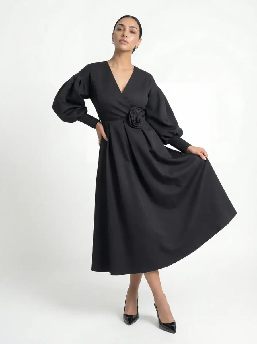 فستان إيليجانت ميدي أسود