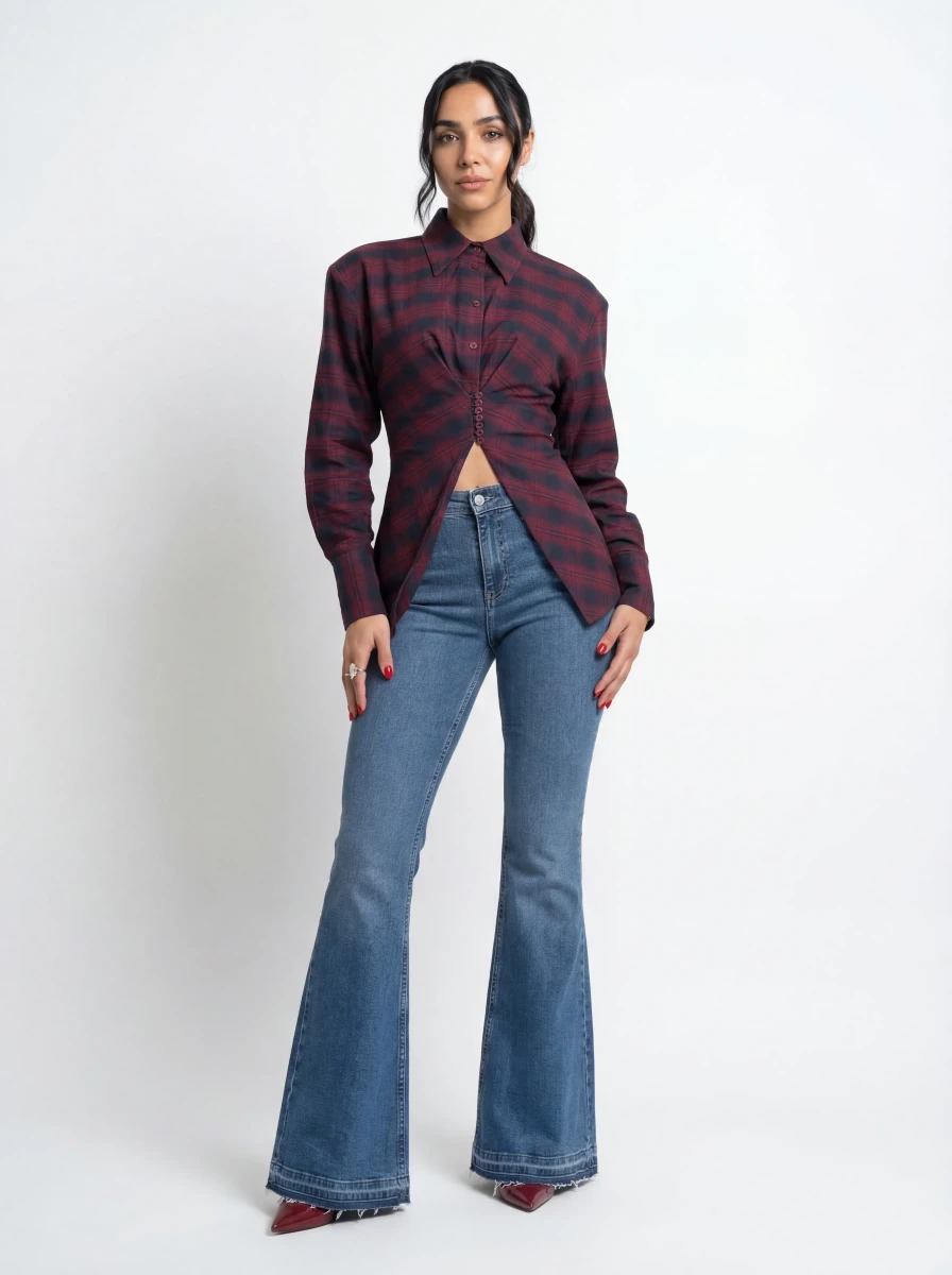 جينز فلير أزرق