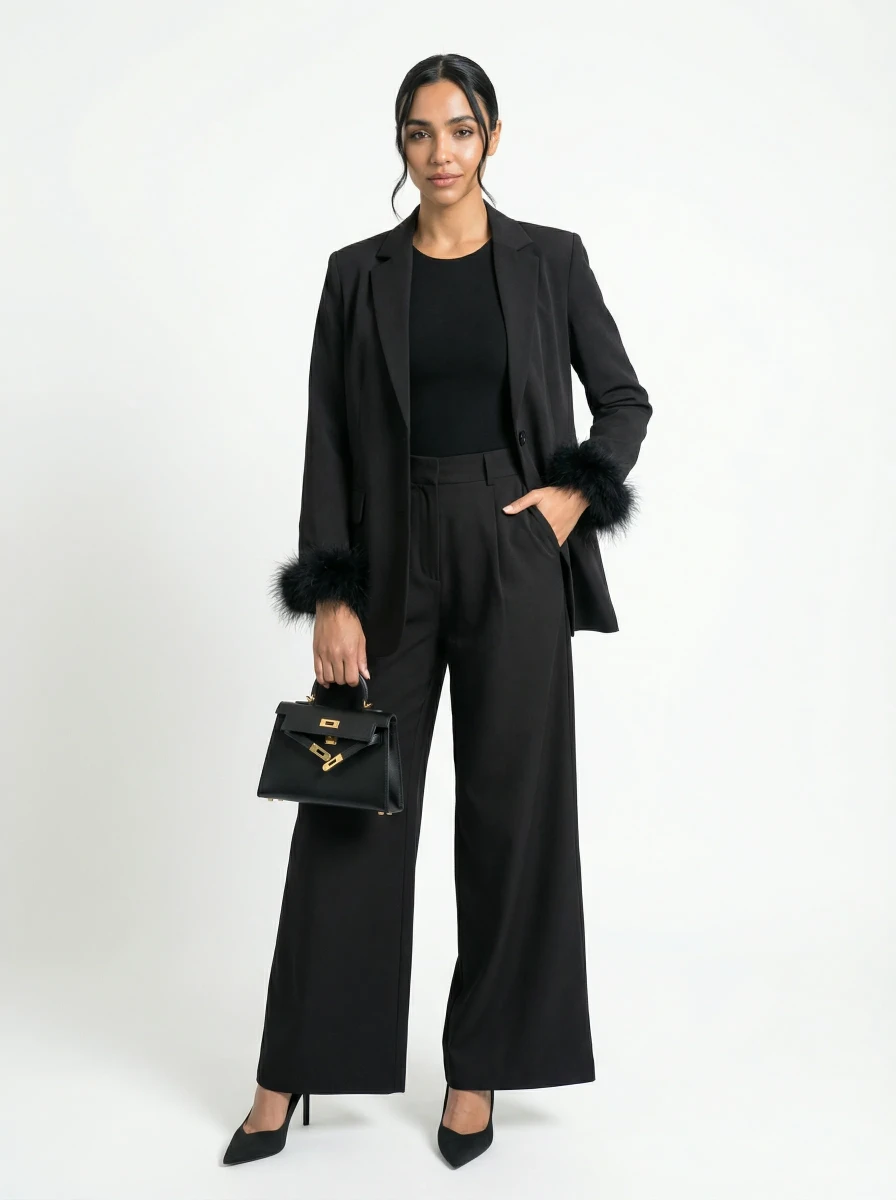 طقم أنيق أسود