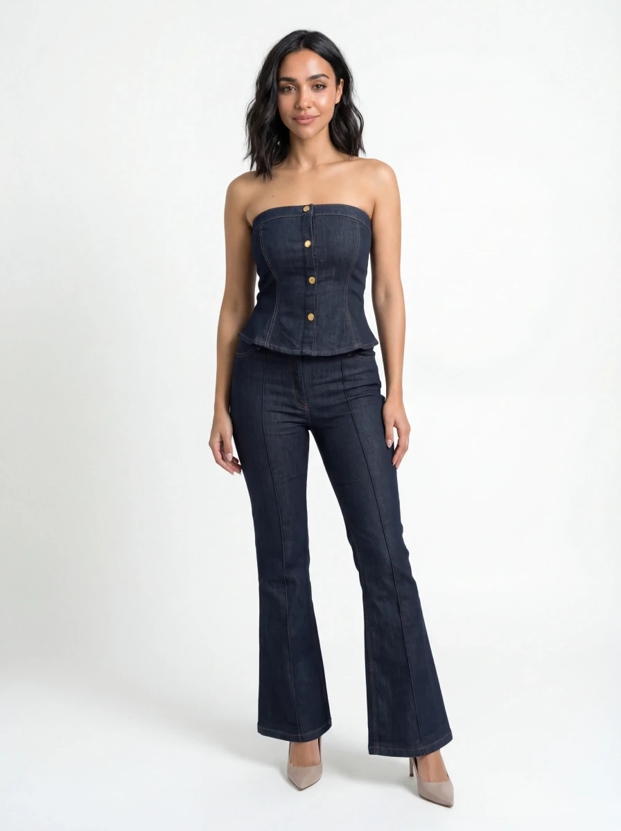 طقم دينم كورسيه كلاسيك